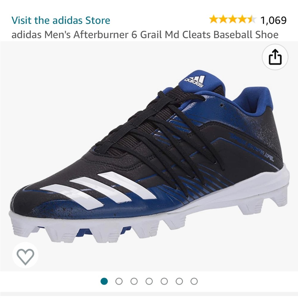 Men size 11 adidas baseball cleats